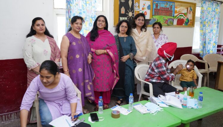 Health checkup of children in Adharshila School was done by doctors of Railway Hospital.