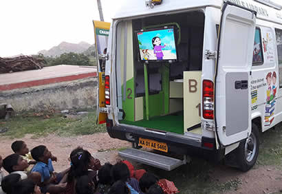 mobile-library-started-to-inculcate-the-habit-of-reading-in-children
